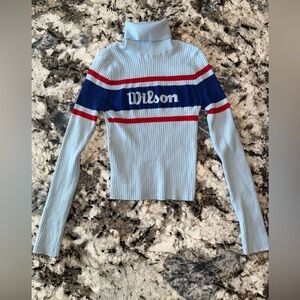 Forever 21 X Wilson Blue Turtleneck Sweater